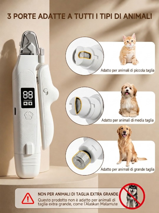 Amity Pet™ CareClaw – Tagliaunghie e Lima LED per Animali