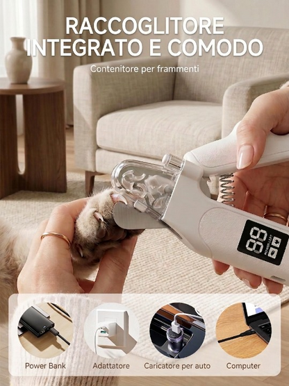 Amity Pet™ CareClaw – Tagliaunghie e Lima LED per Animali