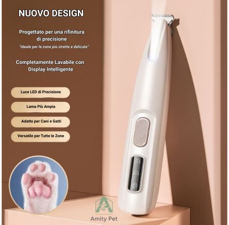 AmityPet PawTrim™ – Rifinitore con LED per Zampe e Zone Delicate